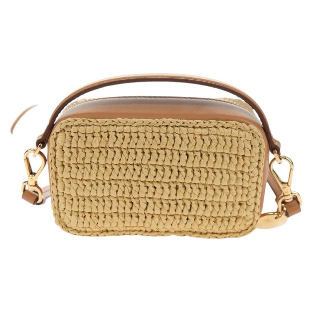 Prada Beige Woven Mini Camera Bag with Gold Hardware - Picture 3 of 9